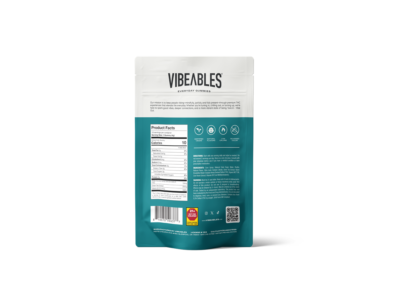 energy gummies // thc + vitamin b12 & green tea leaf