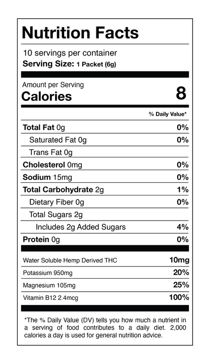 Kyoho Grape 10mg THC Drink Mix + Electrolytes (StickPack 10ct bag)