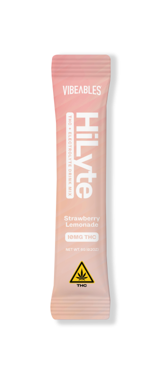 strawberry lemonade 10mg thc drink mix + electrolytes (stickpack 10ct bag)